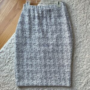 Nicole Miller Chic Black and White Tweed Skirt